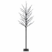 vidaXL LED rutuliukų Kalėdų eglutė Juoda 180 cm Plienas 220 LED