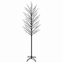vidaXL LED rutuliukų Kalėdų eglutė Juoda 240 cm Plienas 280 LED