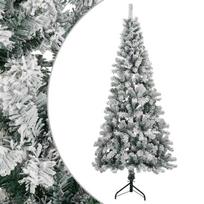vidaXL Dirbtinė Kalėdų eglutė 240 cm PVC ir Plienas Žalia ir balta