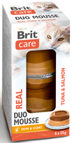 Brit Care Cat Double Layer Mousse Real Tuna and Salmon skanėstai katėms, 150 g
