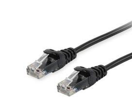 Equip Patch cable Cat6A U/UTP 2xRJ45 0.15m black LSZH poly bag