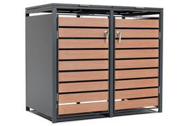 Šiukšlių konteinerių stoginė 2 konteineriams po 120 l arba 240 l Bremen CoverTech