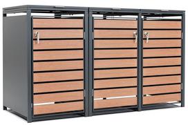 Stoginė 3 šiukšlių konteineriams po 120 l arba 240 l Bremen CoverTech