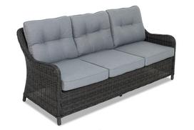 OUTLET - Sintetinio ratano trivietė sofa Toledo antracito spalvos Garden Point