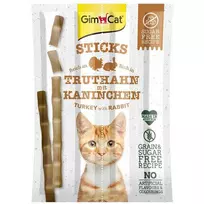 GIMCAT Sticks Turkey and rabbit - skanėstas katėms - 4pcs