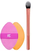 Set Real Techniques: Miracle Makeup Sponge Rožinė + Miracle Makeup Sponge Oranžinis + Real Techniques Eyeshadow 242