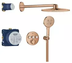 iebūvējama dušas sistēma ar termostatu SmartControl Rainshower SmartActive 310, warm sunset