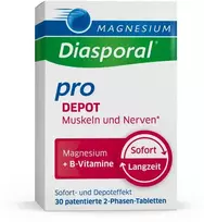 MAGNESIUM DIASPORAL Pro Depot raumenų ir nervų funkcijai, tabletės, N30