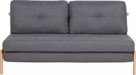 Beliani Dvivietė išskleidžiama sofa EDLAND, tamsiai pilka