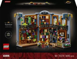 LEGO® Icons Knygynas: knygų lentynos dekoras, rinkinys 11379