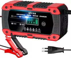 RYQLVOT akumuliatorių įkroviklis 12 V 10 A LiFePO4, AGM, GEL ir SLA akumuliatoriams