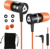 KLIM į ausis įdedamos laidinės ausinės su mikrofonu ir 3,5 mm jungtimi Fusion