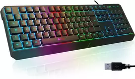 KLIM Chroma žaidimų klaviatūra USB-A, RGB apšvietimas, AZERTY FR išdėstymas, k905_SML
