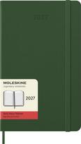 Moleskine Dienos kalendorius kietais viršeliais Moleskine 2027 12M L, žalias