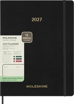 Moleskine Minkšto viršelio savaitinis vertikalus darbo kalendorius Moleskine Essential 2027 15M XXL, juodas