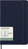 Moleskine Savaitinis kalendorius su užrašų knygele kietais viršeliais Moleskine 2027 12M L, tamsiai mėlynas