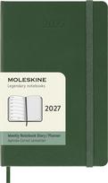 Moleskine Savaitinis kalendorius su užrašų knygele kietais viršeliais Moleskine 2027 12M P, žalias