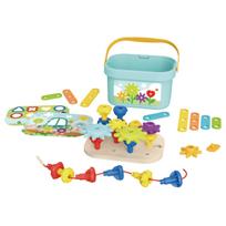 WOOPIE GREEN Montessori 12-in-1 motorinių įgūdžių konstravimo dėžutė FSC