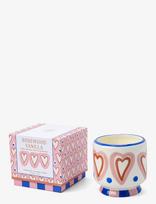 Paddywax - Adopo 8 Oz./226G Hearts Ceramic Candle - Rosewood Vanilla Boxed - Kvapni žvakė - Ruda