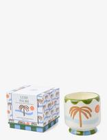 Paddywax - Adopo 8 Oz./226G Palm Tree Ceramic Candle - Lush Palms Boxed - Kvapni žvakė - Ruda