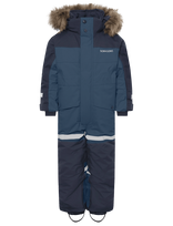 Didriksons - Bjärven Kids' Coverall - Slidinėjimo kombinezonai ir komplektai - Tamsiai mėlyna