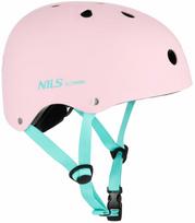 Riedutininko šalmas Nils Extreme MTW001-1, M (55-58cm), rožinė sp./žydra sp.