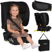 Sulankstoma automobilinė kėdutė Lionelo Orin i-Size Black Carbon, 100-150 cm, su Isofix