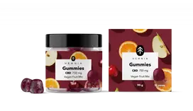 Hemnia veganiški CBD guminukai „Fruit Mix“ – 750 mg CBD, 30 vnt. × 25 mg, 90 g