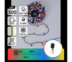 Aigostar - LED Saulės kalėdinė girlianda 300xLED/8 funkcijų 32m IP65 daugiaspalvė 1200 mAh