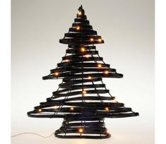 LED Kalėdinė dekoracija 30xLED/3xAA 40 cm šiltai balta eglutė/juoda