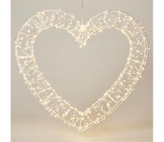 LED Lauko kalėdinė dekoracija 720xLED/6W/230V 46 cm IP44 šiltai balta širdis/balta