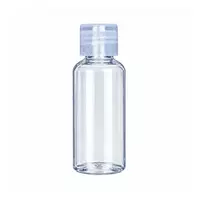 Permatomas plastikinis buteliukas su dangteliu 60 ml., 1 vnt.