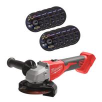 Milwaukee akumuliatorinis kampinis šlifuoklis M18 BLSAG125X-0, 18 V, 125 mm +10 INOX
