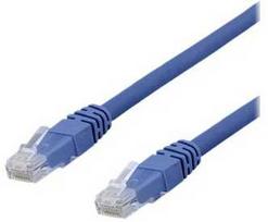 DELTACO TP-65BAU – tinklo kabelis – RJ-45 (vyriškas) į RJ-45 (vyriškas) – 5 m – UTP – CAT 6a – be halogenų, presuotas – mėlynas