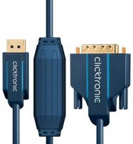 Clicktronic DisplayPort/DVI laidas. V/M. Mėlyna. 1,0 m