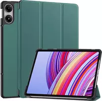 Planšetinio kompiuterio dėklas 4kom.pl Smart skirtas Xiaomi Redmi Pad Pro 12.1 2024 su dangteliu / Redmi Pad Pro 12.1 2024, žalias – apsauginis su stovu