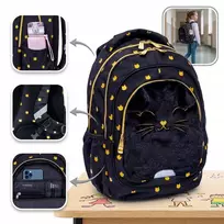 Astrabag Mokyklinė kuprinė mergaitei su meškiuku, 20l