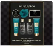 Baylis & Harding Men dovanų rinkinys (juodieji pipirai ir ginsengas) – kūno priežiūros dovanų rinkinys (7 vnt.)