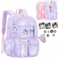 Bez Marki Zenoluxe Kuromi kelių skyrių mokyklinė kuprinė, violetinė, 3-9 klasė