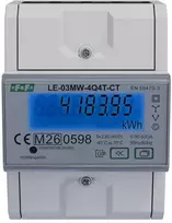 FF Trifazis 4 kvadrantų elektros energijos skaitiklis, pusiau netiesioginis matavimas, RS485 + Modbus RTU ryšys (LE-03MW-4Q4T-CT)