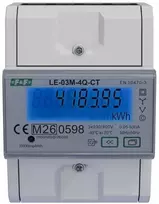 FF Trifazis 4 kvadrantų elektros energijos skaitiklis, pusiau netiesioginis matavimas, RS485 + Modbus RTU ryšys (LE-03M-4Q-CT)