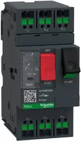 Schneider Variklio apsaugos jungiklis TeSys Deca 3P AC-3/AC-3e 2,5–4 A termomagnetinis snap-in gnybtai mygtukas (GV2ME08A)