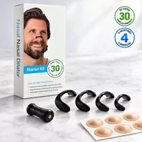 Norden Nights magnetinis nosies plėtiklis Starter Kit – daugkartinio naudojimo, 4 dydžiai, 30 dienų rinkinys