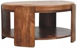 Artisan Furniture Savoy Leather mango medienos kavos staliukas
