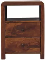 Artisan Furniture Aspen mango medienos naktinis staliukas, kaštono atspalvio
