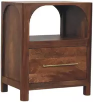 Artisan Furniture Arc-Line mango medienos naktinis staliukas