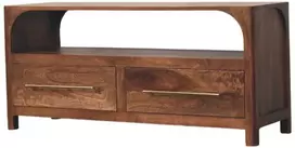 TV staliukas Artisan Furniture Arc-Line mango medienos TV spintelė