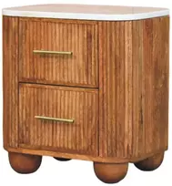 Artisan Furniture Aurora Marble naktinis staliukas su marmuro detale