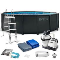 Karkasinis baseinas Intex Ultra XTR Frame 26326ND 488 x 122 cm su smėlio siurbliu