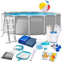 Karkasinis baseinas Intex 26726 457 x 122 cm su siurbliu ir kopėčiomis